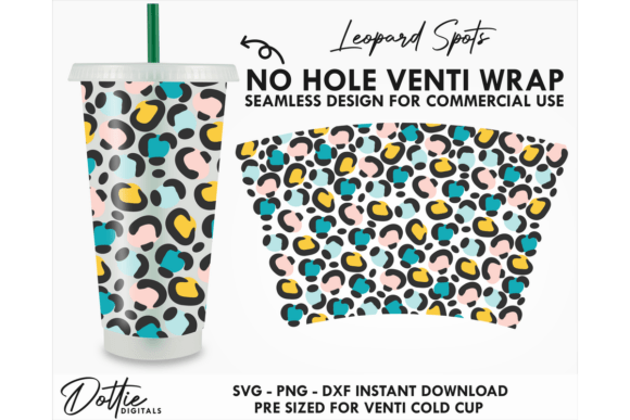 Animal Print Cold Cup No Hole SVG 24oz