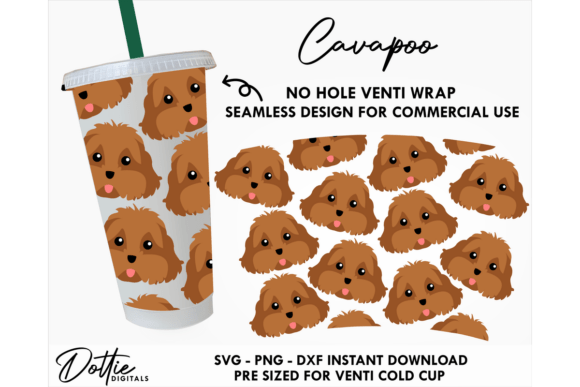 Cavapoo Dog Cold Cup No Hole SVG 24oz Review