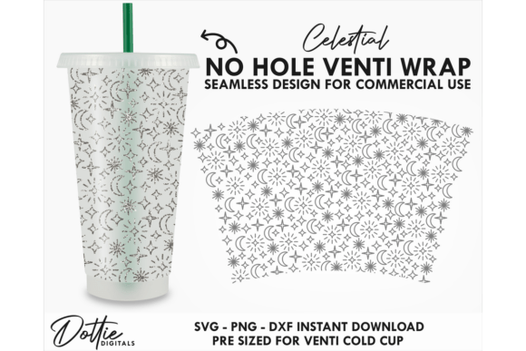 Celestial Cold Cup No Hole SVG 24oz