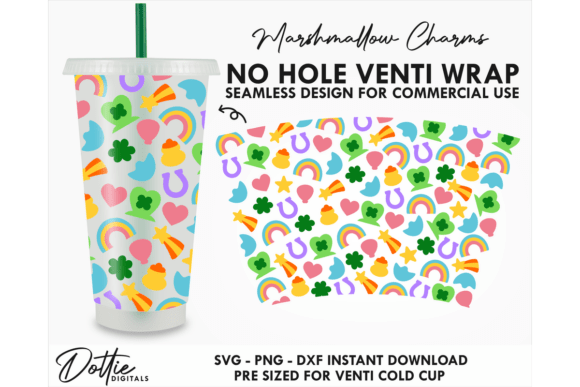 Charms Cold Cup No Hole SVG 24oz