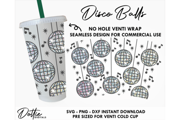 Disco Balls Cold Cup SVG Review for Embroidery Projects