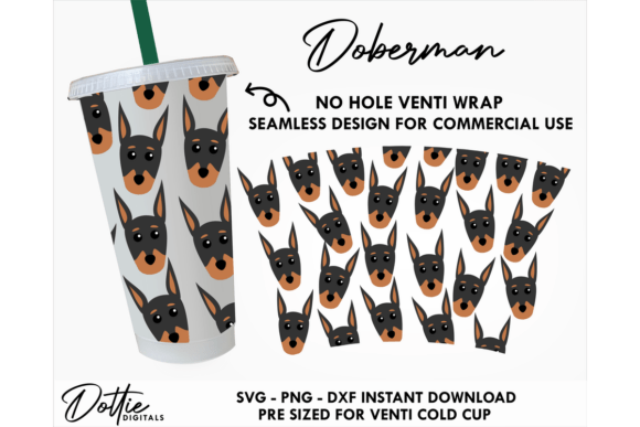 Doberman Dog Cold Cup SVG Design Review
