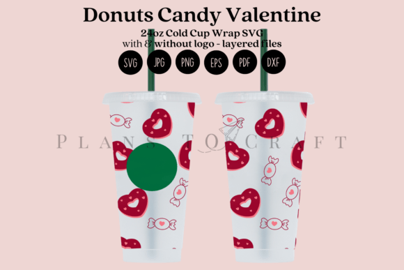 Donuts Candy Valentine Tumbler Wrap Design Review