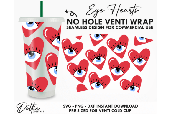 Eye Hearts Cold Cup SVG Design Review