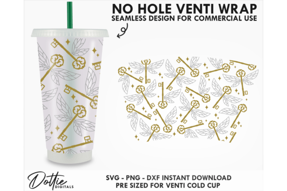 Flying Keys Cold Cup No Hole SVG 24oz