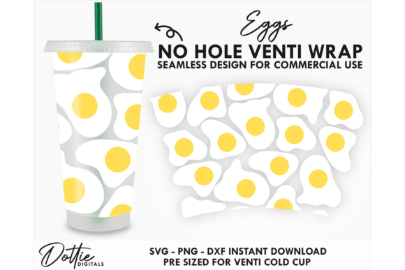 Fried Eggs Cold Cup SVG