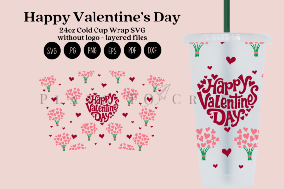 Happy Valentine Day 24oz Cold Cup Wrap Review