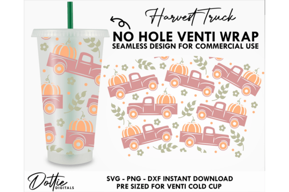 Harvest Fall Cold Cup No Hole SVG 24oz