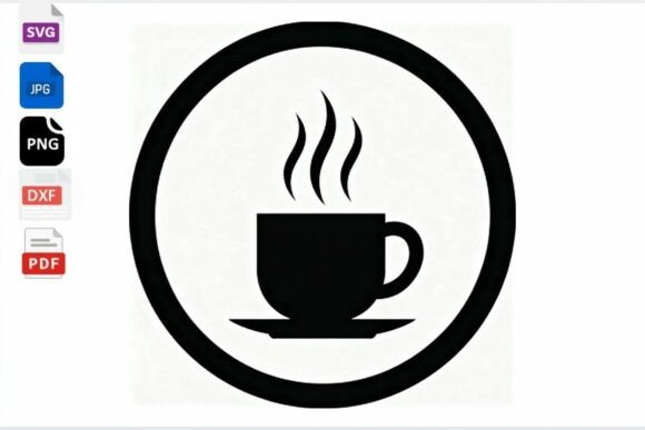 Hot Coffee Cup Icon SVG Cafe Drink