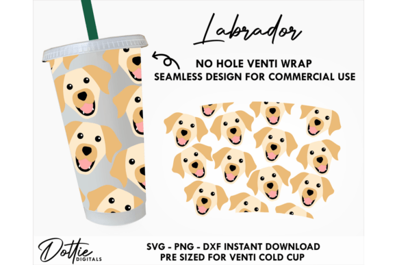 Labrador Dog Cold Cup SVG Design Review