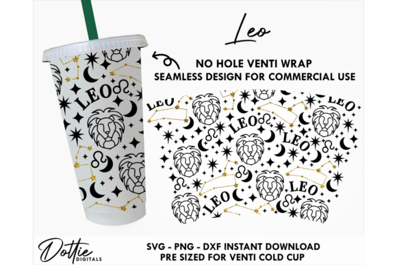 Leo Star Sign Cold Cup SVG Design Review