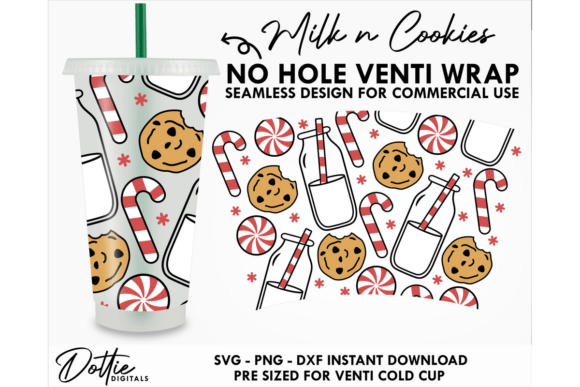 Milk Cookies Cold Cup SVG