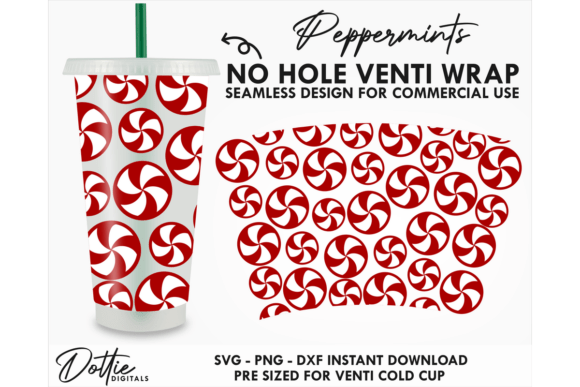 Peppermints Cold Cup SVG Review for Embroidery Projects
