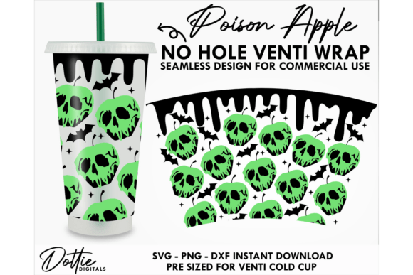 Poison Apple Cold Cup No Hole SVG 24oz