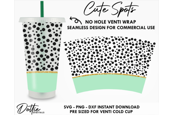 Spots Cold Cup No Hole SVG 24oz