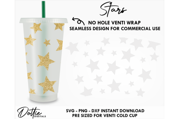 Stars Cold Cup No Hole SVG 24oz Review for Embroidery Projects