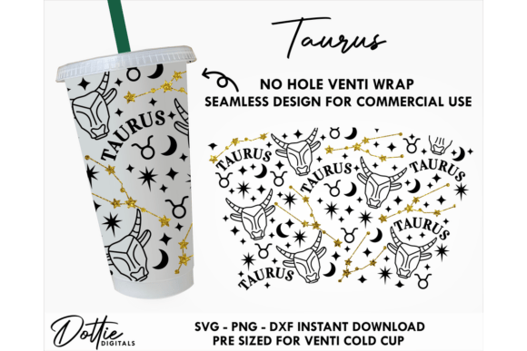 Taurus Zodiac Cold Cup SVG Design Review