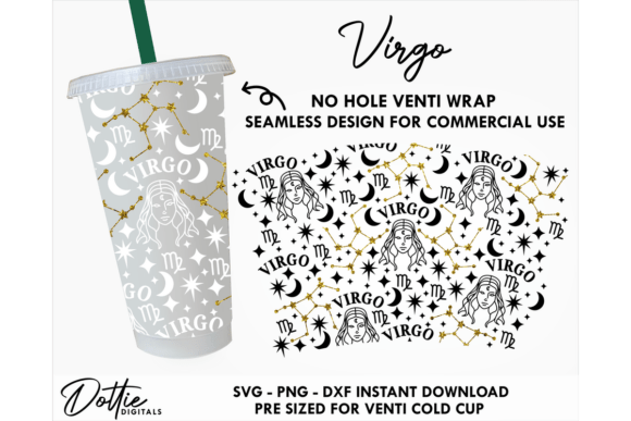 Virgo Star Sign Cold Cup SVG Embroidery Review