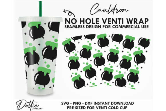Witch Cauldron Cold Cup SVG Design Review