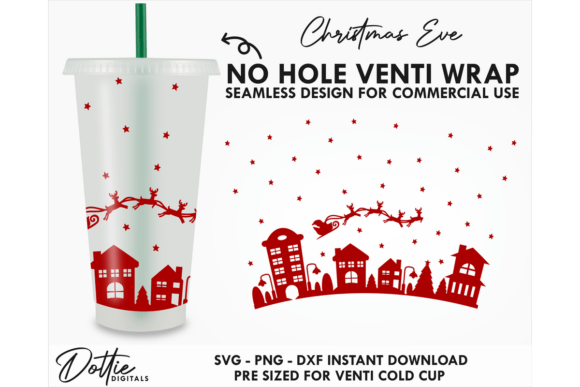 Xmas Eve Cold Cup No Hole SVG 24oz Review